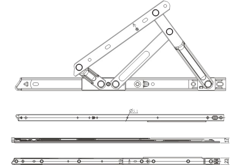 ZS系列上懸加重摩擦鉸鏈(分左右)