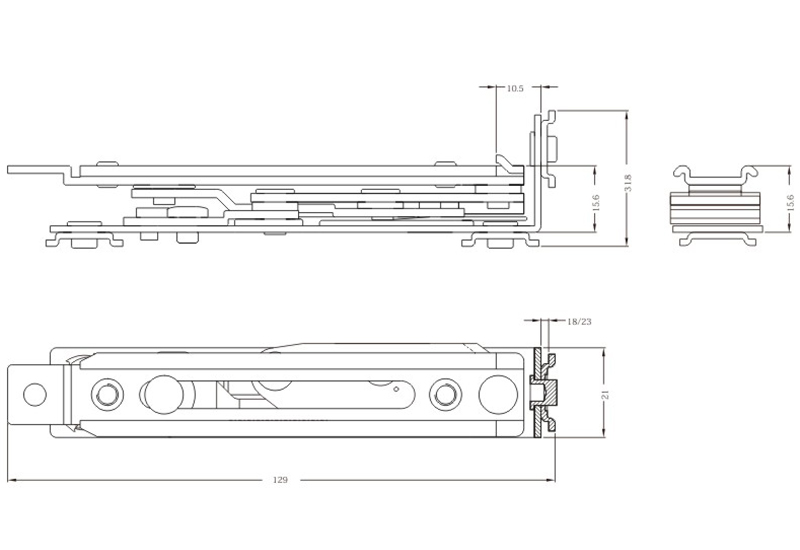 平框輕型隱藏式合頁 C-15829-003